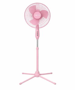 Comfort Zone 16 in. 3-Speed Adjustable-Height Pedestal Fan, Pink