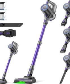 Cordless Vacuum Cleaner, 40KPA/35Mins, Green LED Light, Lightweight Stick Vacuum Self-Standing, Vacuum Cleaners for Home Handheld Vacuum for Pet Hair, Carpet, and Hard Floors