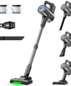 Cordless Vacuum Cleaner, 40Kpa 35Mins Stick Vacuum, Lightweight and Versatile, Deep Cleans, Self-Standing, Green LED