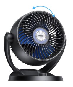 Dreo 12 inch Table Fans for Home, Whole Room Air Circulator Fan, 70ft Powerful Airflow, 120° Adjustable Tilt, 28db Low Noise, 3 Speeds, Quiet TurboPoly™ Desk Fan for Bedroom, Office