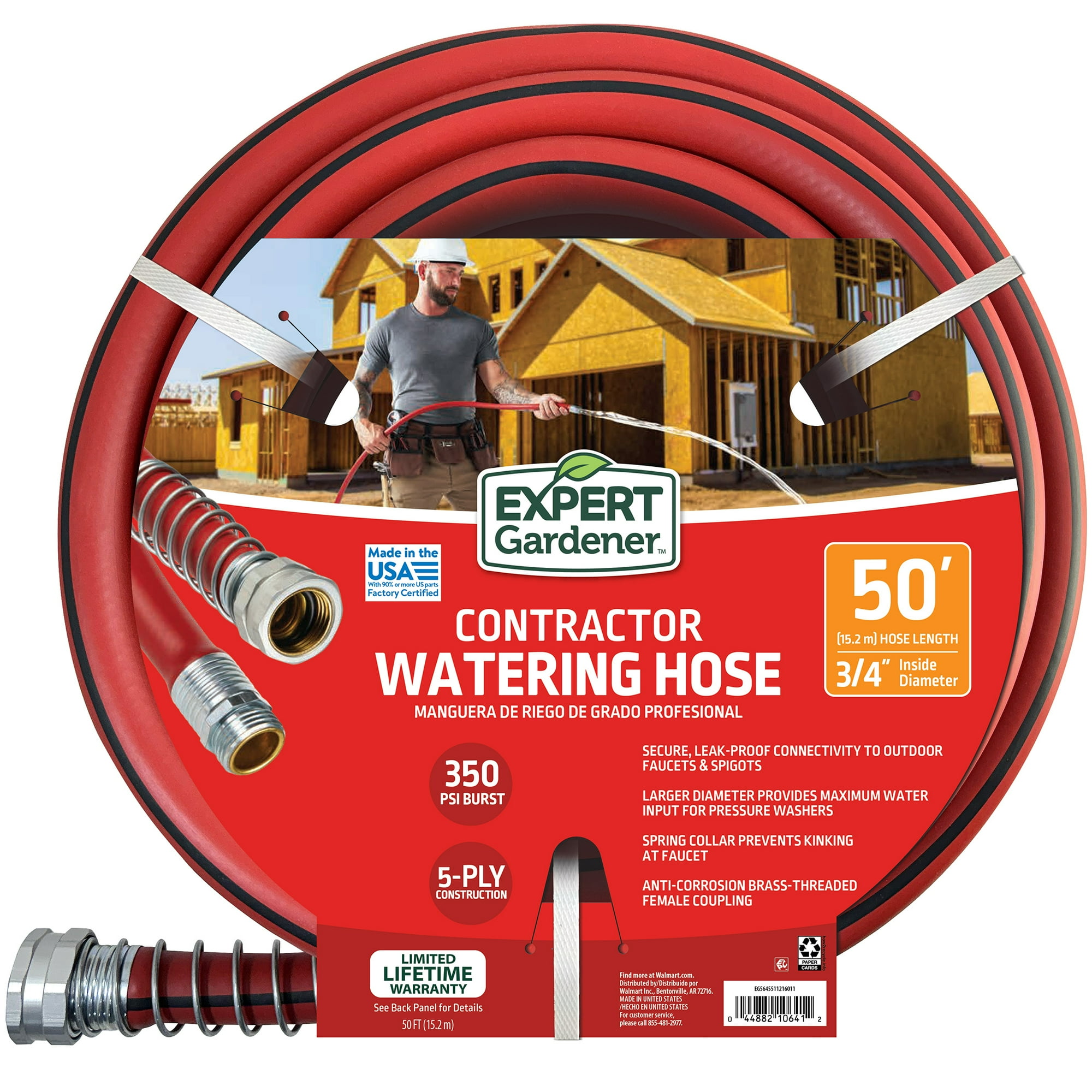 Expert Gardener Contractor Grade 3/4 Inch x 50 ft Garden Hose