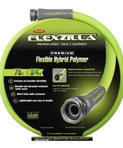 Flexzilla® Garden Hose, 3/4" x 75', Flexible Hybrid Polymer, ZillaGreen®