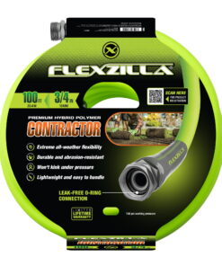 Flexzilla® Premium Grade Contractor Garden Hose, 3/4 in. x 100ft., Hybrid Polymer, ZillaGreen™
