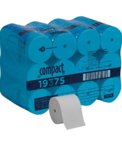 Compact by Georgia-Pacific PRO Coreless 2-Ply Recycled Toilet Paper, White, 1000 Sheets Per Roll, 36 Toilet Tissue Rolls Per Case, 19375