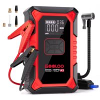 Gooloo Jump Starter with Air Compressor, 3000A Portable Car Battery Jump Starter (9.0L Gas 6.5L Diesel) with 150PSI Digital Tire Inflator, 12V Car Battery Charger Booster with LED Light