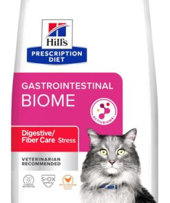 Hill's Prescription Diet Gastrointestinal Biome Stress Digestive/Fiber Care with Chicken Dry Cat food, 4 lbs.