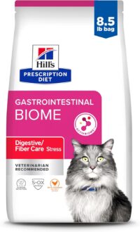 Hill's Prescription Diet Gastrointestinal Biome Stress Digestive/Fiber Care with Chicken Dry Cat food, 8.5 lbs.
