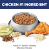 Hill's Science Diet Adult 7+ Senior Vitality Chicken & Rice Recipe Dry Cat Food, 6 lbs. Hill's Science Diet Adult 7+ Senior Vitality Chicken & Rice Recipe Dry Cat Food, 6 lbs.