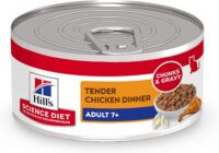 Hill's Science Diet Adult 7+ Tender Chicken Dinner Canned Cat Food, 5.5 oz., Case of 24