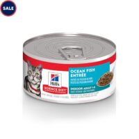 Hill's Science Diet Adult Indoor Ocean Fish Entree Canned Wet Cat Food, 5.5 oz., Case of 24