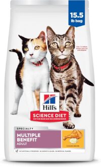 Hill's Science Diet Adult Multiple Benefit Chicken Recipe Dry Cat Food, 15.5 lbs.