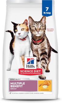 Hill's Science Diet Adult Multiple Benefit Chicken Recipe Dry Cat Food, 7 lbs.