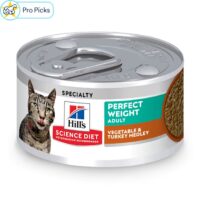 Hill's Science Diet Adult Perfect Weight Vegetable & Turkey Medley Canned Cat Food, 2.9 oz., Case of 24