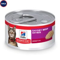 Hill's Science Diet Adult Savory Beef Entree Canned Cat Food, 2.9 oz., Case of 24