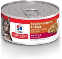 Hill's Science Diet Adult Savory Turkey Entree Canned Cat Food, 5.5 oz., Case of 24