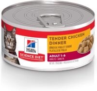Hill's Science Diet Adult Tender Chicken Dinner Canned Cat Food, 5.5 oz., Case of 24