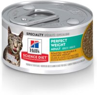 Hill's Science Diet Perfect Weight Roasted Vegetable and Chicken Medley Canned Cat Food, 2.9 oz., Case of 24