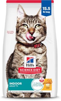 Hill's Science Diet Senior 7+ Indoor Chicken Recipe Dry Cat Food, 15.5 lbs.