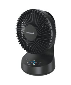 Honeywell QuietSet 9 Inch Oscillating Table Fan with 5 Speeds in Black for Small Rooms with Quiet Operation, HTF337B