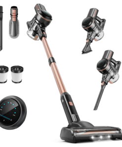 INSE 32Kpa Cordless Vacuum Cleaner with Brushless Motor, 6 in 1 Stick Vacuum Lightweight for Hard Floor Carpet Pet Hair, S7P Gold