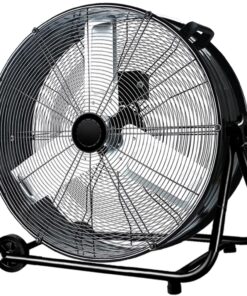 Industrial Fan 24 Inch Heavy Duty Drum 3 Speed 8100 CFM Air Circulation High Velocity Fan For Warehouse, Workshop, Factory, Commercial, Residential and Greenhouse Black