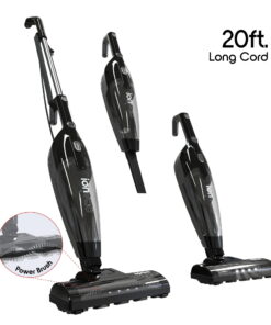 Ionvac Spree Corded Stick Vacuum, Multi-Surface 3-in-1 Upright/Handheld Vacuum Cleaner with Carpet Cleaner Brush and LED Lights, Model #8899