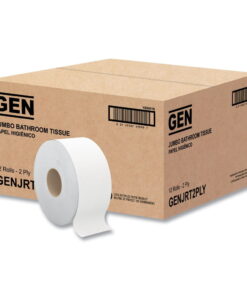 Jumbo Bath Tissue Septic Safe, 2-Ply, White, 3.5" x 800 ft, 12/Carton, Paper