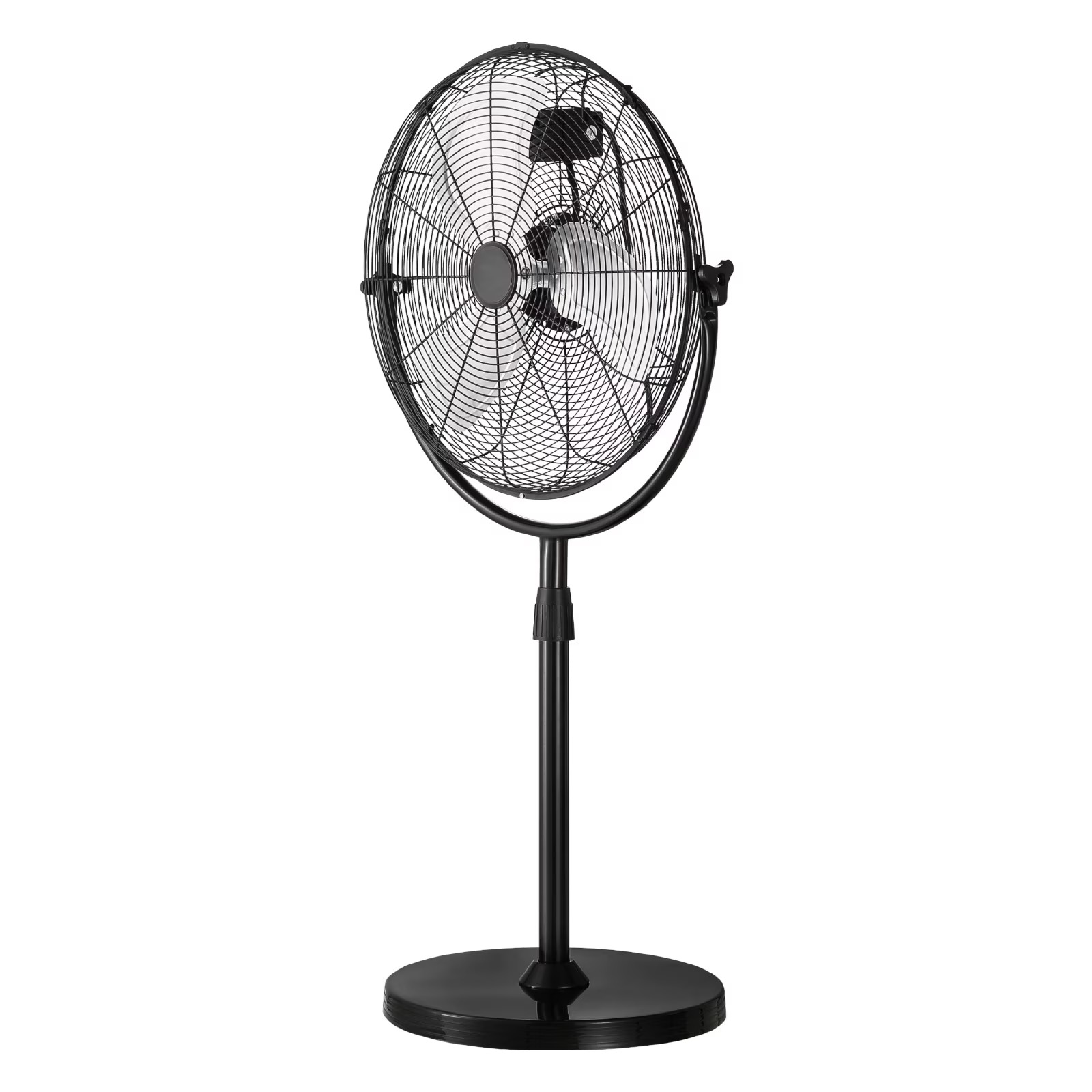 KFFKFF 18-Inch Industrial Pedestal Fan with Adjustable Height, Floor Fan with 3 Speed Settings, Powerful Airflow for Warehouses, Garages, Commercial and Residential Spaces, Black_11zon KFFKFF 18-Inch Industrial Pedestal Fan with Adjustable Height, Floor Fan with 3 Speed Settings, Powerful Airflow for Warehouses, Garages, Commercial and Residential Spaces, Black