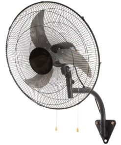 KFFKFF 20-Inch Wall Mount Fan, 3-Speed High Airflow up to 4650 CFM, Oscillating Industrial Fan for Commercial and Residential Use in Warehouses, Greenhouses, Workshops, Patios, and Basements, Black