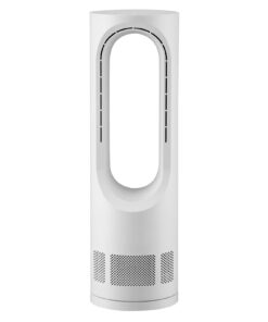 KFFKFF Bladeless Desk Fan, 17-Inch Quiet Table Fan with 5 Adjustable Speeds, 0-9 Hour Timer, 60° Oscillation, Touch Controls, Easy Cleaning, Portable for Home or Office Use