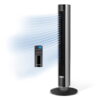 Lasko 40" Quiet Oscillating Tower Fan with Remote Control, DC Motor and 12 Speeds for Whole Room Bedroom Cooling, Black, TDC401