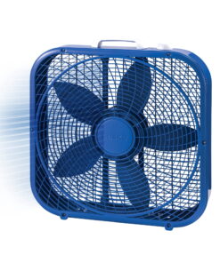 Lasko 20" Cool Colors Classic Box Fan with Weather-Resistant Motor, Portable Cooling Floor or Window Fan, 3 Speeds, Blue, B20308