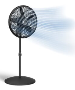 Lasko Elegance & Performance 18" 3-Speed Oscillating Pedestal Fan, Black, 1827