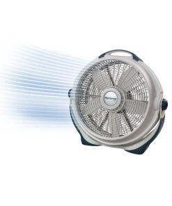 Lasko WindMachine 20" Large Floor Fan, with Pivoting Head for Whole Room Cooling, Portable Indoor 3-Speed Air Circulator, Gray, 3300