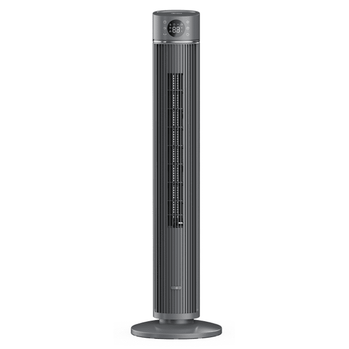 Midea 42-Inch Tower Fan Smart WiFi Enabled with 12 Speed Settings, Remote, Grey, MSFZ42W6WB