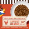 Merrick Purrfect Bistro Grain Free Chicken & Sweet Potato Recipe Natural Dry Cat Food for Adult Cats, 12 lbs.