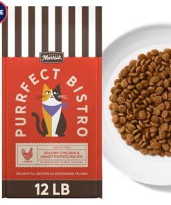 Merrick Purrfect Bistro Grain Free Chicken & Sweet Potato Recipe Natural Dry Cat Food for Adult Cats, 12 lbs.