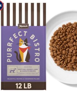 Merrick Purrfect Bistro Grain Free Lamb and Carrots Recipe Natural Dry Cat Food for Adult Cats, 12 lbs.