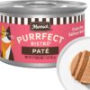 Merrick Purrfect Bistro Grain Free Premium High Protein Salmon Recipe Soft Canned Pate Adult Wet Cat Food, 3 oz., Case of 24