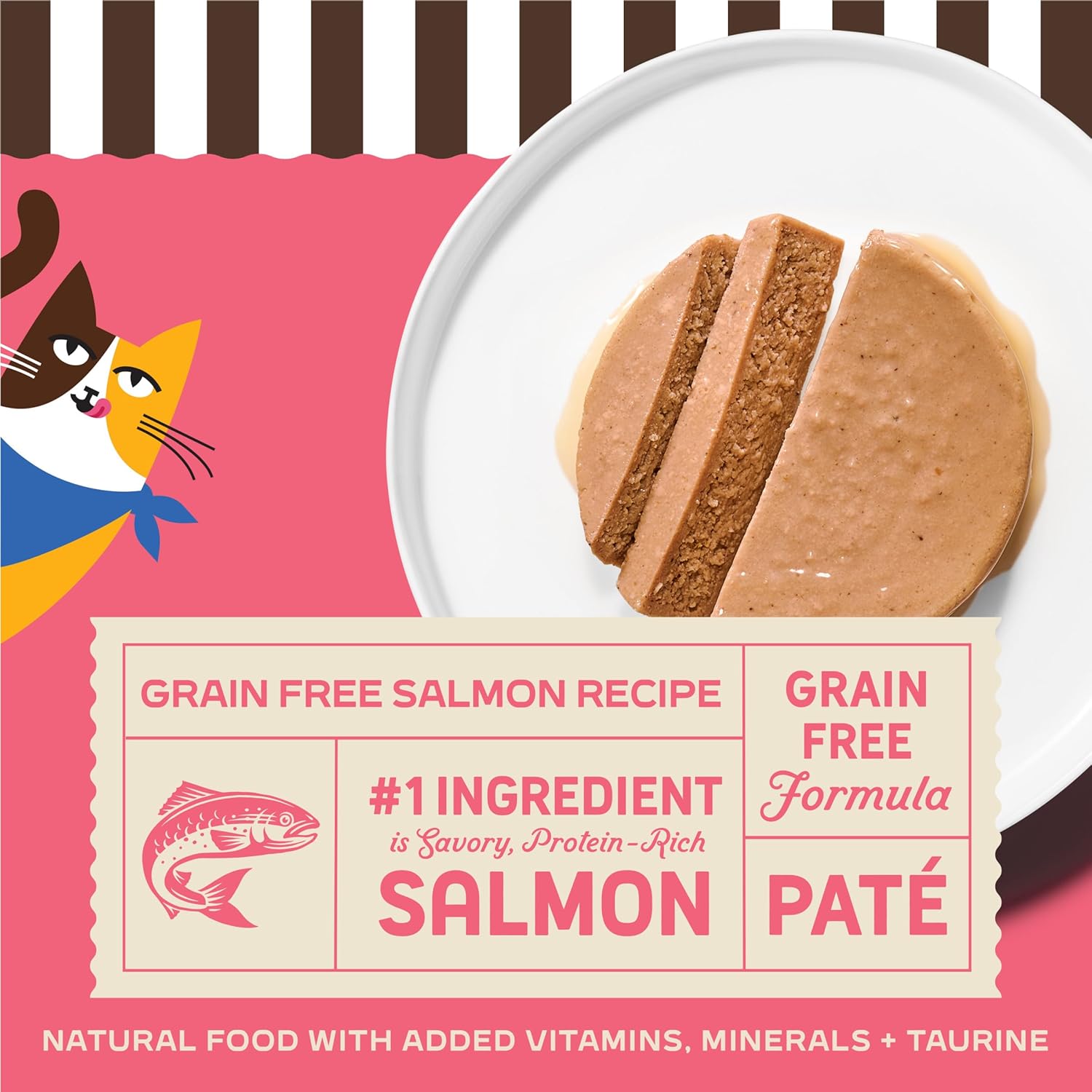 Merrick Purrfect Bistro Grain Free Premium High Protein Salmon Recipe Soft Canned Pate Adult Wet Cat Food, 3 oz., Case of 243 Merrick Purrfect Bistro Grain Free Premium High Protein Salmon Recipe Soft Canned Pate Adult Wet Cat Food, 3 oz., Case of 24