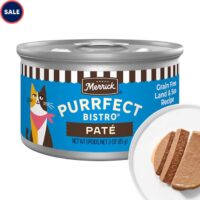 Merrick Purrfect Bistro Grain Free Premium Land & Sea Recipe Soft Canned Pate Adult Wet Cat Food, 3 oz., Case of 24