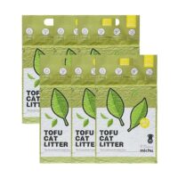 Michu Flushable & Clumping, Green Tea Scent Natural Tofu Cat Litter, 5.5 lbs., Pack of 6