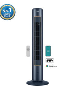 Midea 42" Tall 3-Speed Smart Tower Fan with Wi-Fi, New, Blue, MFT1021CRWB