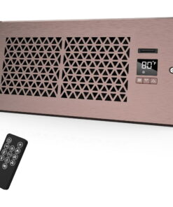 Nordic Hygge Register Booster Fan for 4" x 10" Register Holes with Remote Control and Thermostat, Brown
