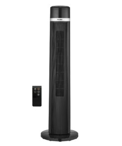 Pelonis 40-Inch Black Oscillating Tower Fan with Remote Control