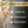 Purina Pro Plan AdvantEDGE Senior Support Plus Adult 7 Plus Chicken and Rice Formula Dry Cat Food, 12 lbs.