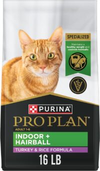 Purina Pro Plan Focus Indoor Care Turkey & Rice Formula Adult Dry Cat Food, 16 lbs.