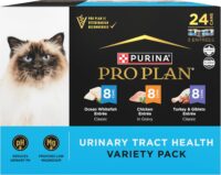 Purina Pro Plan Urinary Tract Health Ocean Whitefish, Chicken, Turkey and Giblets Wet Cat Food Variety Pack, 3 oz., Count of 24