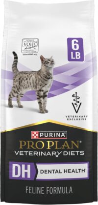 Purina Pro Plan Veterinary Diets DH Dental Health Feline Formula Dry Cat Foodc, 6 lbs.