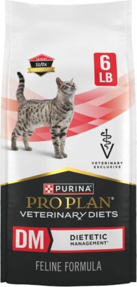 Purina Pro Plan Veterinary Diets DM Dietetic Management Feline Formula Dry Cat Food, 6 lbs.